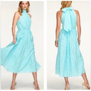 RAMY BROOK blue midi dress halter